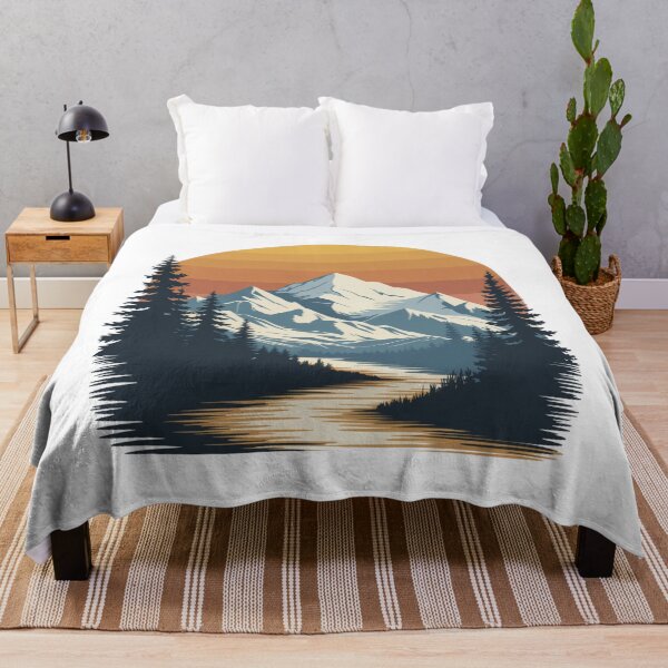 Item preview, Mountain Sunset Reflection – Scenic Wilderness Landscape Art designed and sold by Gabe1983.
