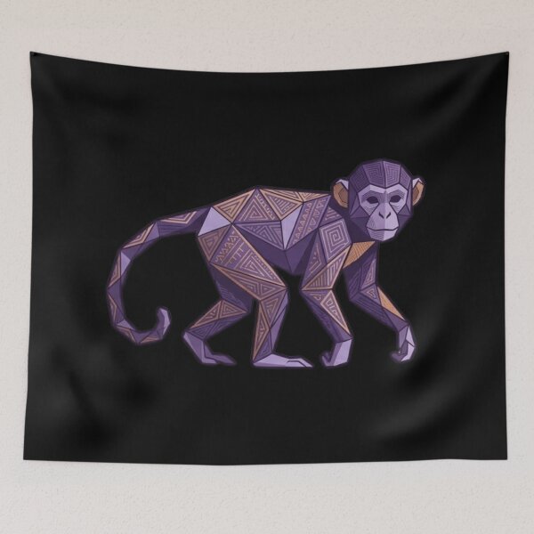 Item preview, Imperial Purple Primate – Luxury Decorative Home Cushion designed and sold by bsbd-action.