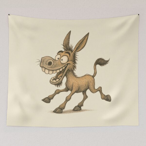 Item preview, Expressive Donkey – Funny Crazy Donkey Art designed and sold by Yomere.