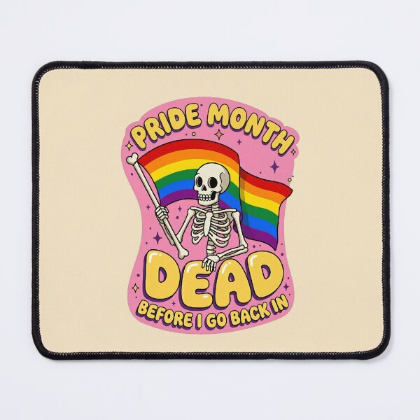 Item preview, Pride Month Dead Before I Go Back In Skeleton Rainbow Flag Graphic — Funny LGBT Dark Humor designed and sold by SkTee2k.
