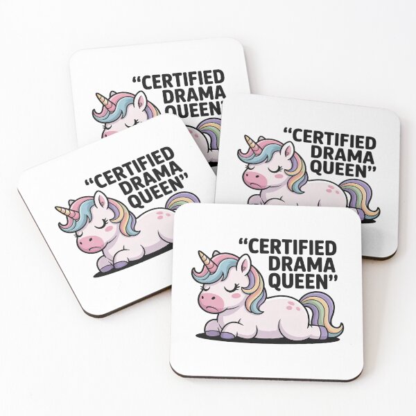 Item preview, Certified Drama Queen Funny Unicorn Shirt designed and sold by Cool-cat-art.