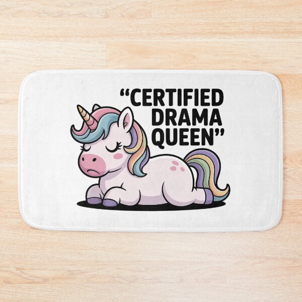 Item preview, Certified Drama Queen Funny Unicorn Shirt designed and sold by Cool-cat-art.