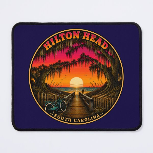Item preview, Hilton Head Island Beach Boardwalk Sunset Badge designed and sold by Swanny's Custom T-shirt and Gift Designs.