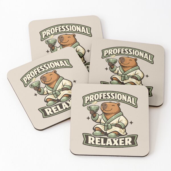 Item preview, Professional Relaxer Capybara Shirt  Funny Self-Care Tea Lover Vintage Graphic Tee designed and sold by  Artistry in Motion by MADsrecreation.