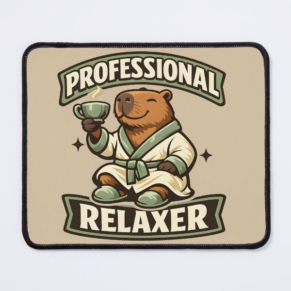 Item preview, Professional Relaxer Capybara Shirt Funny Self-Care Tea Lover Vintage Graphic Tee designed and sold by Artistry in Motion by MADsrecreation.