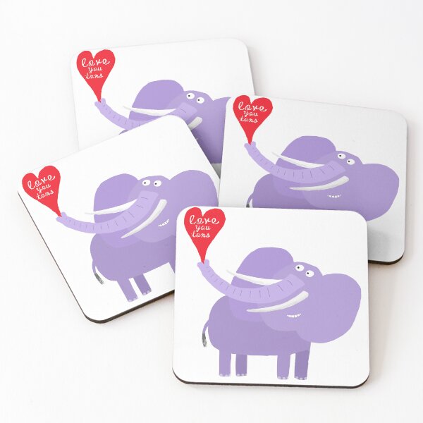 Item preview, Love You Tons, Elephant With Heart By Artist Carla Daly designed and sold by Carla Daly.