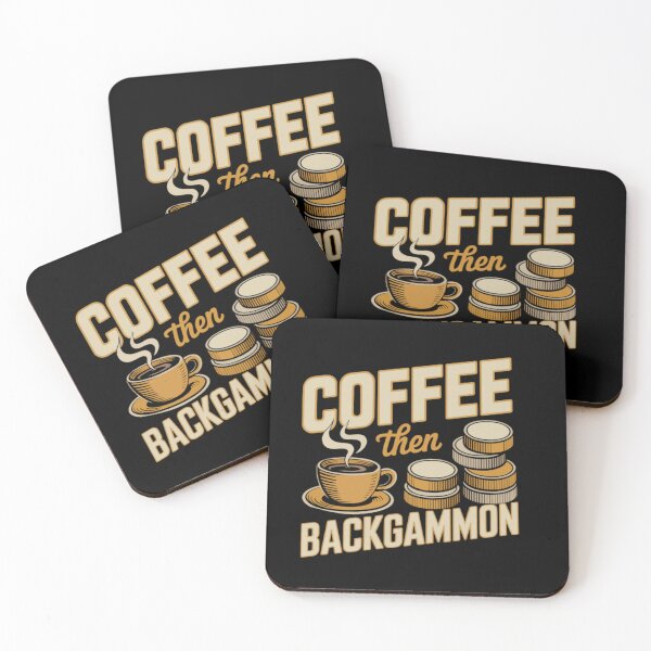 Item preview, Retro Vintage Coffee Then Backgammon Board Game Player Cafe Lover Morning Routine designed and sold by StuZabine.