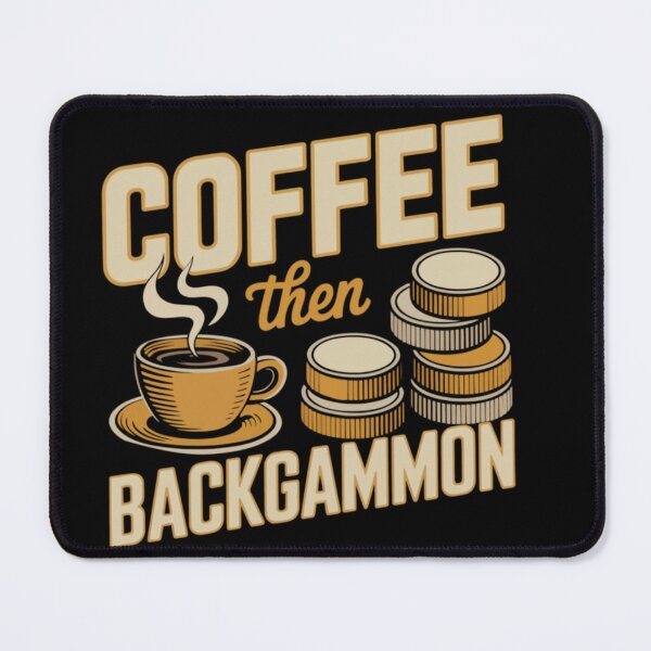 Item preview, Retro Vintage Coffee Then Backgammon Board Game Player Cafe Lover Morning Routine designed and sold by StuZabine.