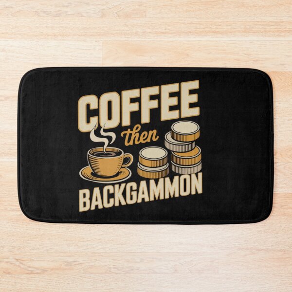 Item preview, Retro Vintage Coffee Then Backgammon Board Game Player Cafe Lover Morning Routine designed and sold by StuZabine.