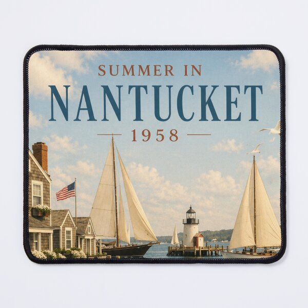Item preview, Summer in Nantucket, 1958 | Vintage Coastal Harbor Art designed and sold by Ve state official.