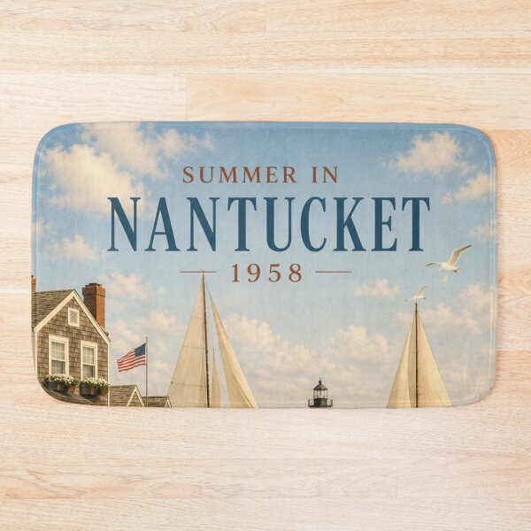 Item preview, Summer in Nantucket, 1958 | Vintage Coastal Harbor Art designed and sold by Ve state official.