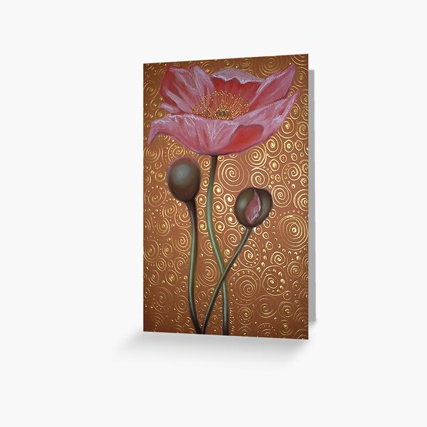 One Pink Poppy Greeting Card