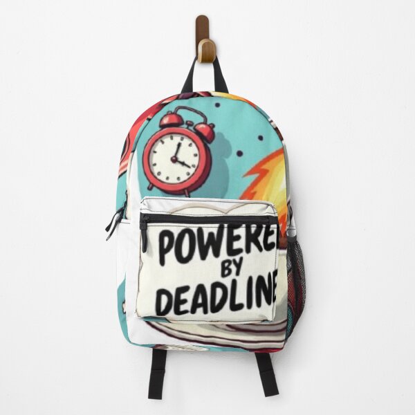 Item preview, Powered By Deadlines Funny Student and Productivity Sticker designed and sold by skillifyme.