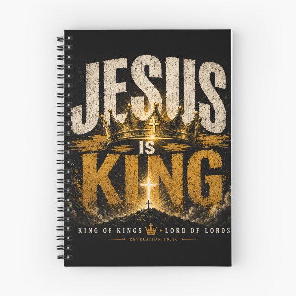Item preview, JESUS IS KING | KING OF KINGS CHRISTIAN APPAREL designed and sold by LowBatteryStudio ⭐.
