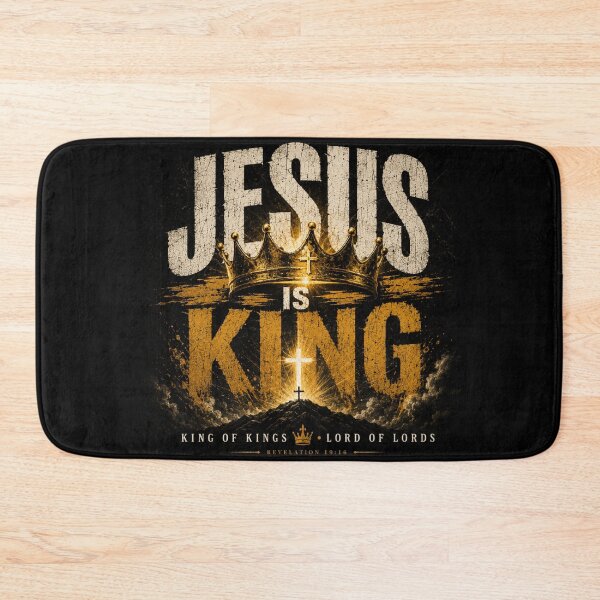 Item preview, JESUS IS KING | KING OF KINGS CHRISTIAN APPAREL designed and sold by LowBatteryStudio ⭐.