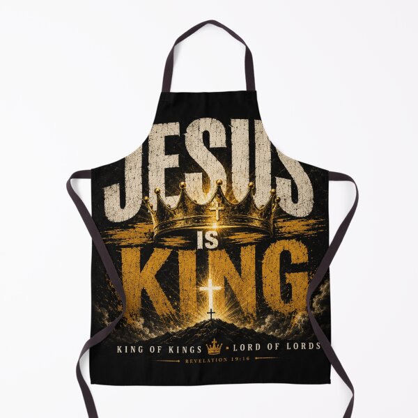 Item preview, JESUS IS KING | KING OF KINGS CHRISTIAN APPAREL designed and sold by LowBatteryStudio ⭐.