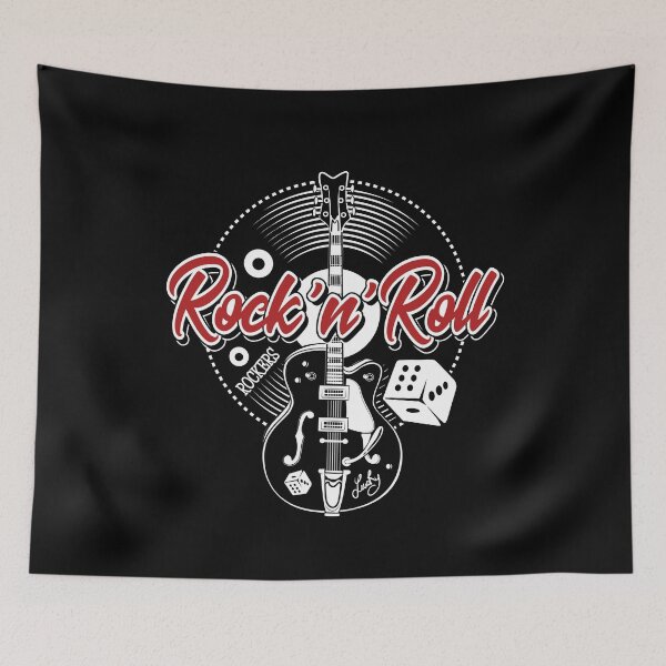 Item preview, Rockabilly Music Classic Rock and Roll Guitar Sock Hop Retro Style Biker designed and sold by MemphisCenter.