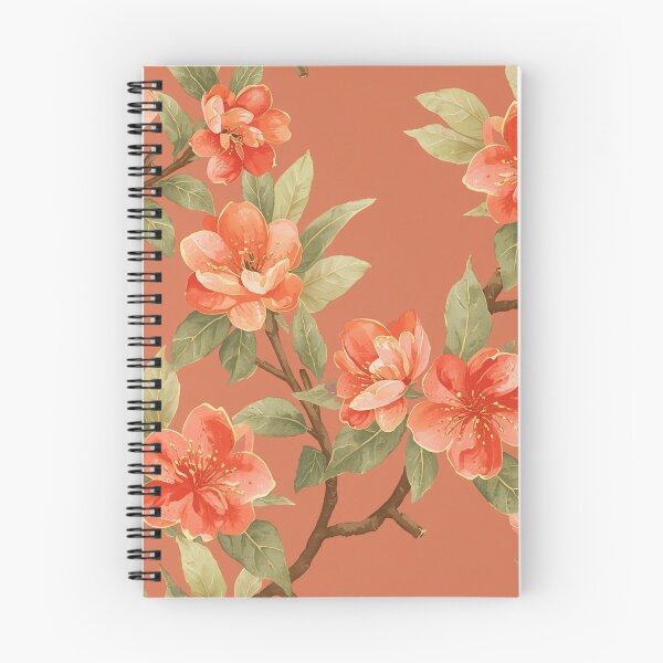 Item preview, Orange Sakura Flower | Vibrant Floral Japanese Botanical Watercolour designed and sold by Desolaa_Arts.