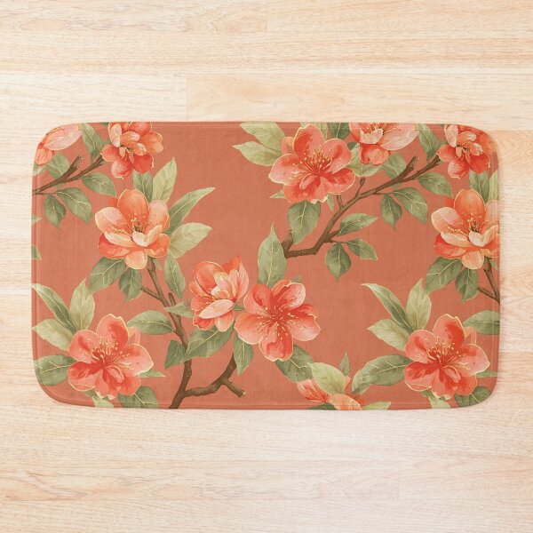 Item preview, Orange Sakura Flower | Vibrant Floral Japanese Botanical Watercolour designed and sold by Desolaa_Arts.