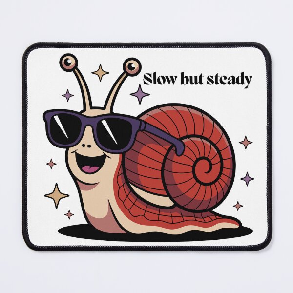 Item preview, Slow and Steady Snail Aesthetic Sticker | Retro Cool Vibes Art designed and sold by Pandey14.