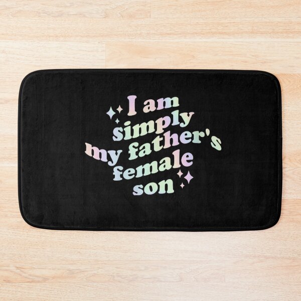 Item preview, I Am Simply My Fathers Female Son Funny Pastel Iridescent Aesthetic designed and sold by KrystinaGiGi.
