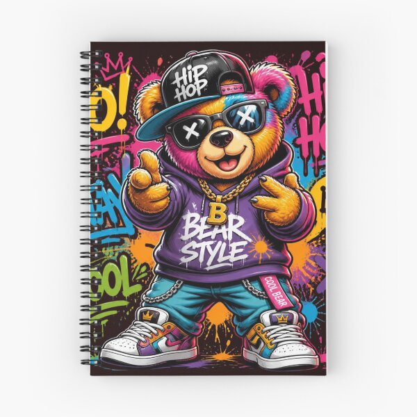 Item preview, Cool Bear Style Hip Hop - Neon Graffiti Splatter Urban Teddy Bear designed and sold by AgnesB77.