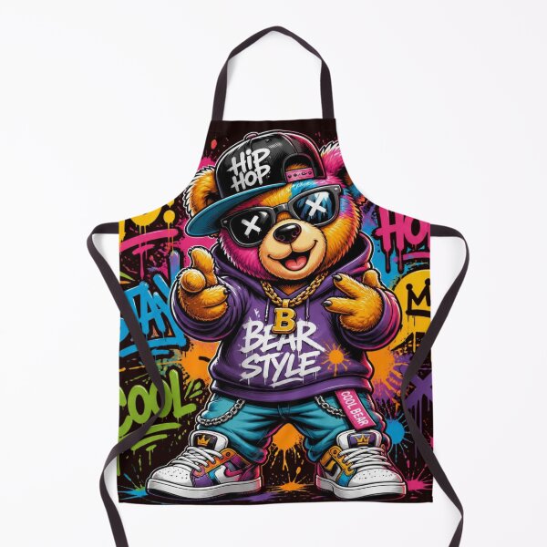 Item preview, Cool Bear Style Hip Hop - Neon Graffiti Splatter Urban Teddy Bear designed and sold by AgnesB77.