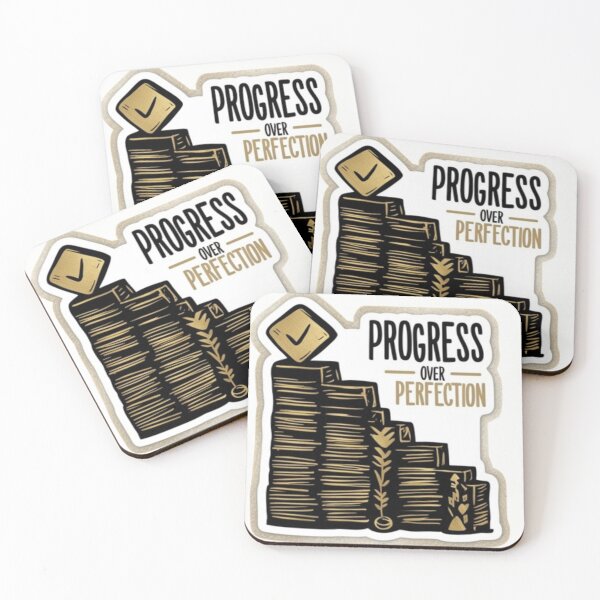 Item preview, Progress Over Perfection Motivational Sticker for Growth and Success designed and sold by skillifyme.