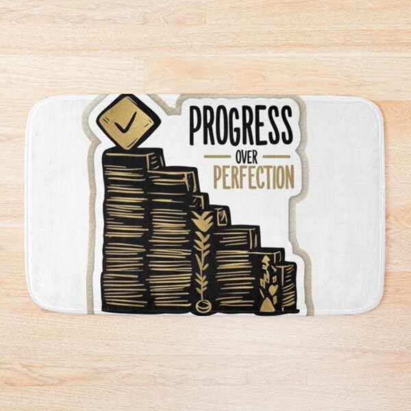 Item preview, Progress Over Perfection Motivational Sticker for Growth and Success designed and sold by skillifyme.