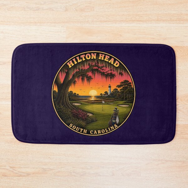 Item preview, Hilton Head Island Golf Course Sunset Retro Badge  designed and sold by Swanny's Custom T-shirt and Gift Designs.