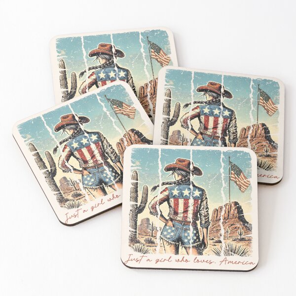 Item preview, Vintage Patriotic Cowgirl - Just A Girl Who Loves America - 4th Of July designed and sold by legendaryskins.