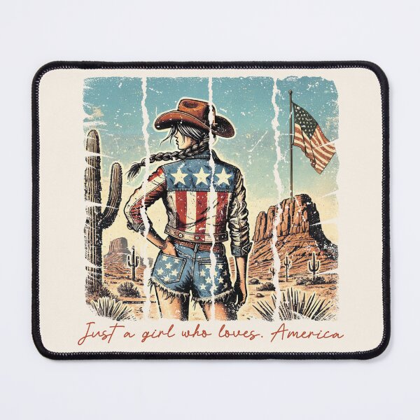 Item preview, Vintage Patriotic Cowgirl - Just A Girl Who Loves America - 4th Of July designed and sold by legendaryskins.