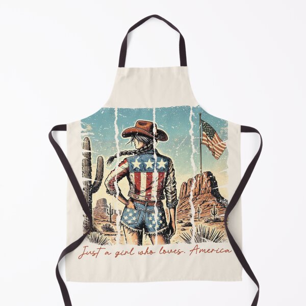 Item preview, Vintage Patriotic Cowgirl - Just A Girl Who Loves America - 4th Of July designed and sold by legendaryskins.