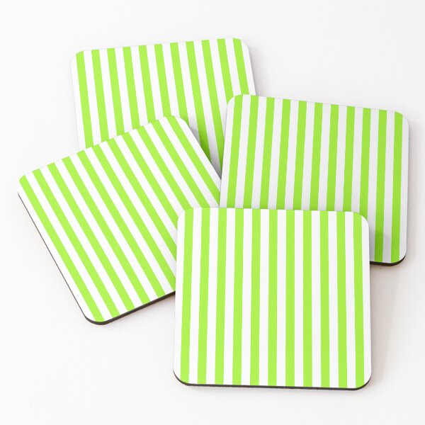 Item preview, Green and White Trendy Stripes designed and sold by CreativeBridge.