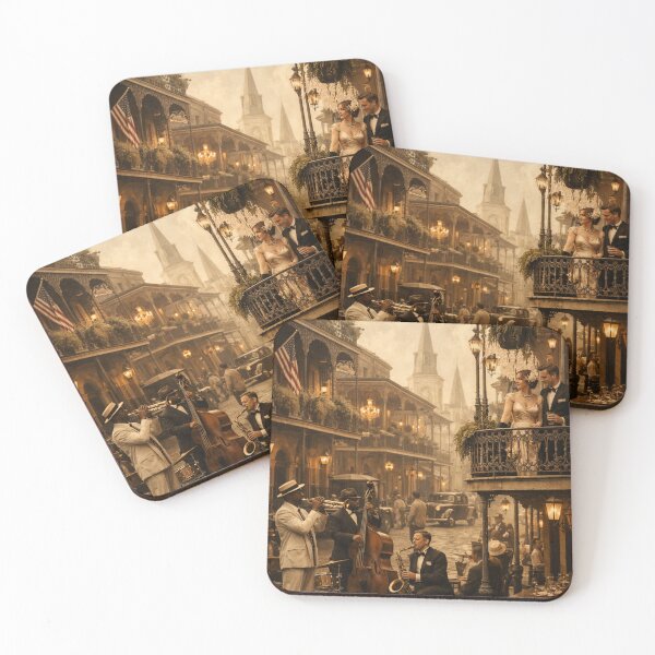 Item preview, Vintage New Orleans Jazz Street Scene designed and sold by Ve & Co.