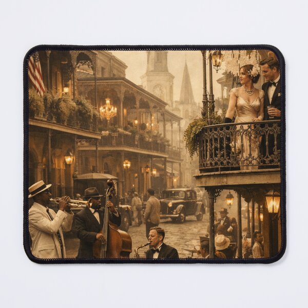 Item preview, Vintage New Orleans Jazz Street Scene designed and sold by Ve state official.