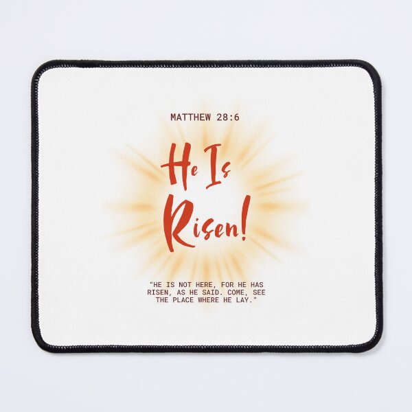 Item preview, He Is Risen Matthew 28:6 Christian Design designed and sold by TheLampClothing.