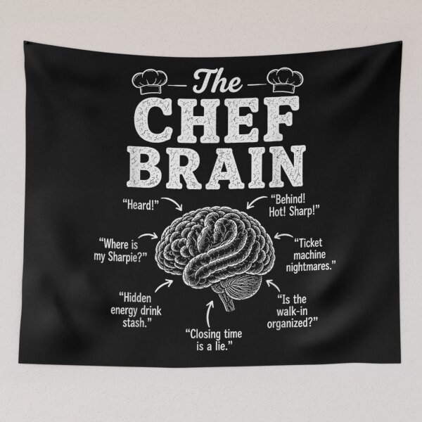 Item preview, The Chef Brain Anatomy Funny Culinary Kitchen Cooking Humor Restaurant Quotes designed and sold by NgumohaLanke.