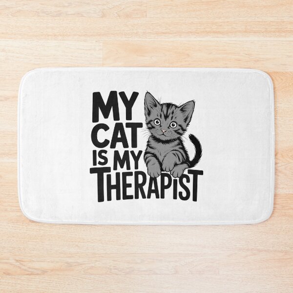 Item preview, My Cat Is My Therapist Funny Cat Lover Design designed and sold by Cool-cat-art.