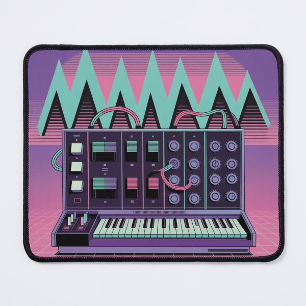 Item preview, Analog Synthesizer Synthwave Retro Art Print designed and sold by LukaRealm.