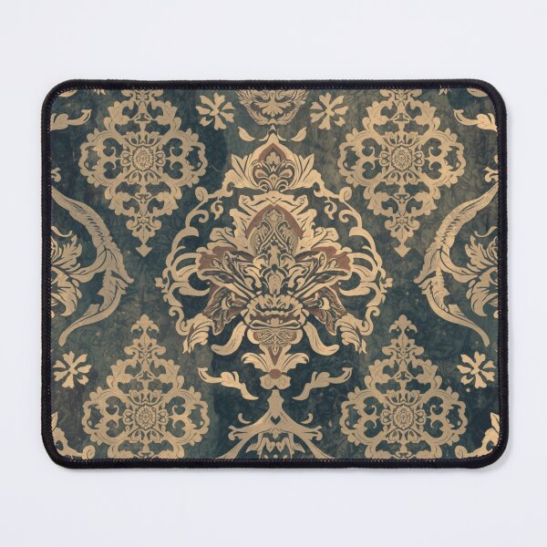 Item preview, Intricate Vintage Blue Damask Flowers Mystical Pattern designed and sold by GrinGalore.