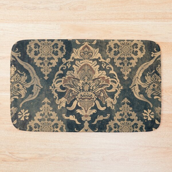 Item preview, Intricate Vintage Blue Damask Flowers Mystical Pattern designed and sold by GrinGalore.
