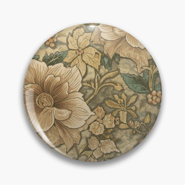 Item preview, Intricate Moss Green Damask Flowers Mystical Pattern designed and sold by GrinGalore.