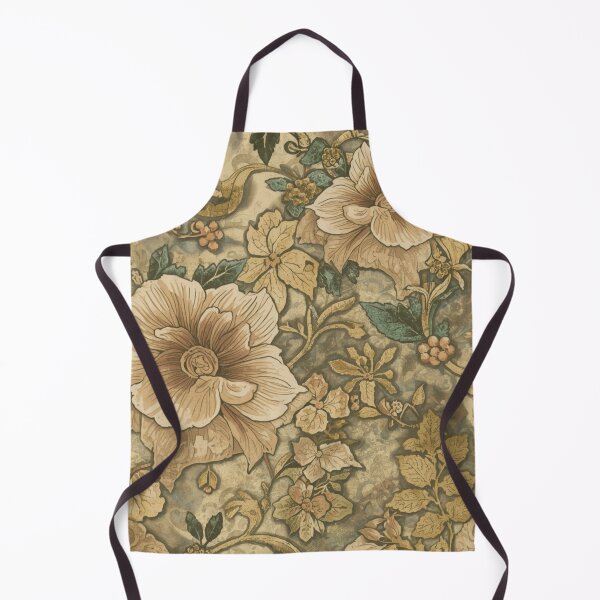Item preview, Intricate Moss Green Damask Flowers Mystical Pattern designed and sold by GrinGalore.