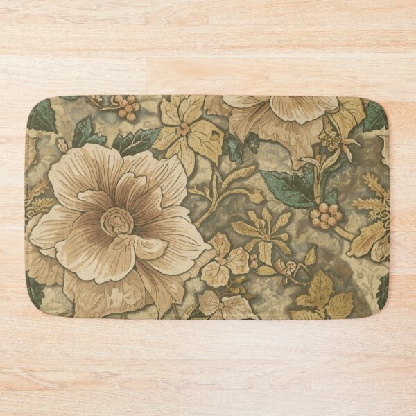 Item preview, Intricate Moss Green Damask Flowers Mystical Pattern designed and sold by GrinGalore.