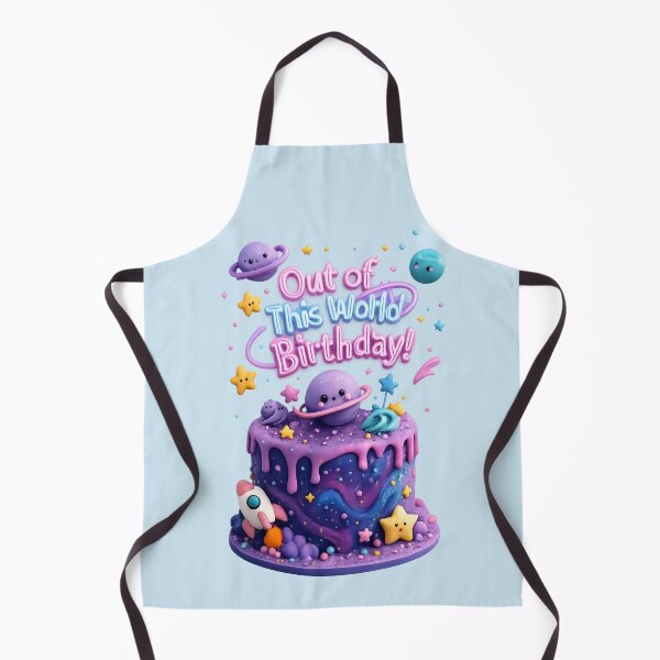 Item preview, Cute Galaxy Birthday Cake | Kawaii 3D Space Party Art designed and sold by Moons Studio.