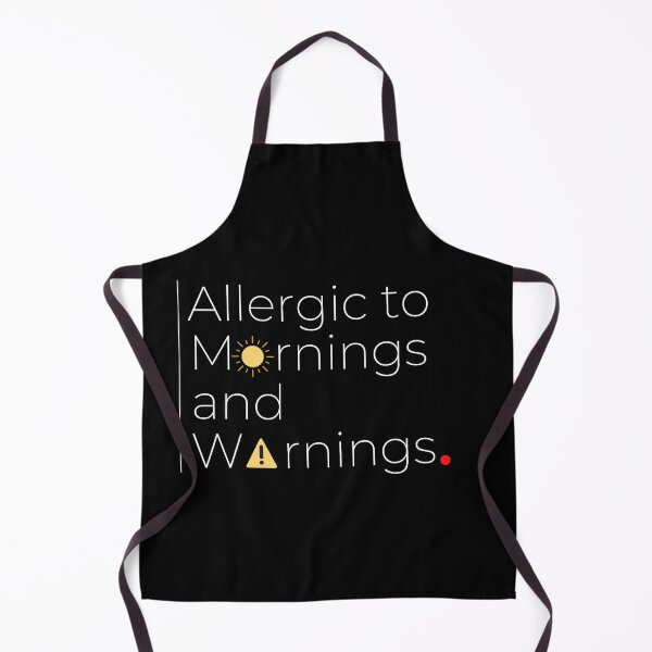Item preview, Allergic to Mornings and Warnings - Funny Sarcastic Night Owl Quote designed and sold by DesignsCreative.