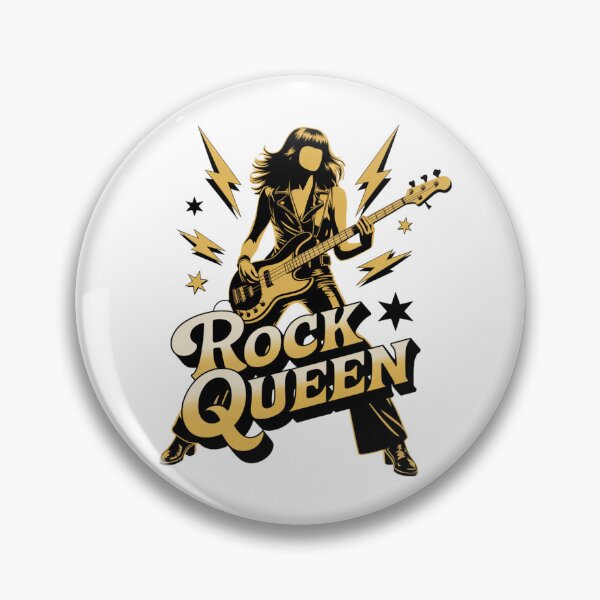 Item preview, Rock Queen Bass Guitar Glam Sticker designed and sold by LukaRealm.