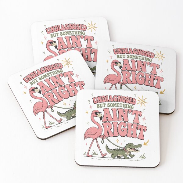 Item preview, Undiagnosed But Something Ain't Right Flamingo Walking Crocodile designed and sold by Region.