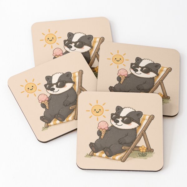 Item preview, Cute Summertime Badger designed and sold by MellowMunchkins.